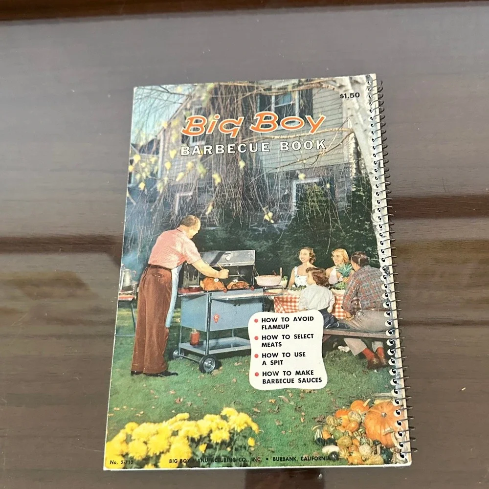 Vintage Big Boy Barbecue Book 1967 Revised Edition Spiral Bound Cookbook Retro